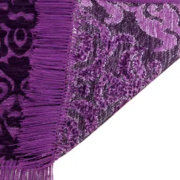 ZESTURE Purple & Black Abstract Rectangle Shaped Carpet image 2