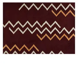 saraswatii global Red & Grey Printed Rectangular Carpet image 2
