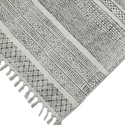 saraswatii global Charcoal Geometric Hand-Tufted Carpets image 3