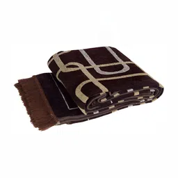 ZESTURE Brown & White Abstract Rectangle Carpet image 4
