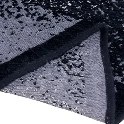 ZESTURE Black & White Abstract Rectangle Shaped Carpet image 3
