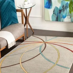 Safiya Carpet Beige Geometric Hand-Tufted Woollen Carpets-image-24