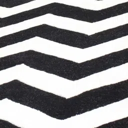 Safiya Carpet Black Geometric Hand-Tufted Woollen Carpets-image-67