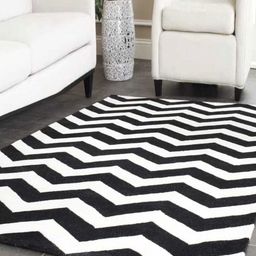 Safiya Carpet Black Geometric Hand-Tufted Woollen Carpets-image-21