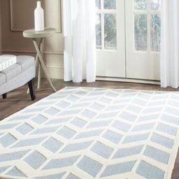 Safiya Carpet White Geometric Hand-Tufted Woollen Carpets-image-30