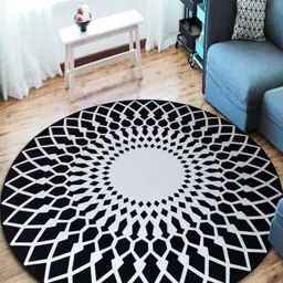 Safiya Carpet White Geometric Hand-Tufted Woollen Carpets-picture-16