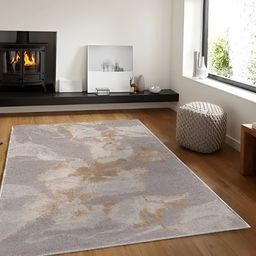 Sapana Carpet-Mats Beige & Brown Floral Anti-Skid Carpet-14