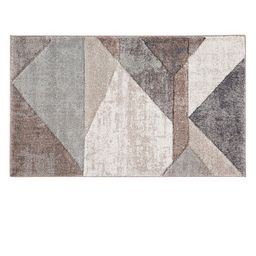 Sapana Carpet-Mats Grey & Brown Geometric Printed Rectangle Carpet image 2