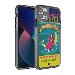 DailyObjects Teal & Yellow Moon Girl Matchbox  iPhone 11 Pro Back Case-10