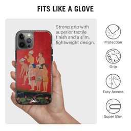 DailyObjects Riverside Red & Beige Printed iPhone 12 Pro Back Case image 4