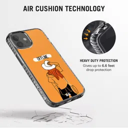 DailyObjects Yellow & Back Offline Stride 2.0 iPhone 12 Phone Case image 4