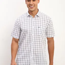 Allen Solly Men Slim Fit Grid Tattersall Checks Opaque Checked Casual Shirt-image-79