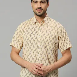 RAJUBHAI HARGOVINDAS Relaxed Fit Floral Printed Casual Cotton Shirt-image-1