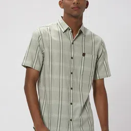 Mufti Trim Plus Size Slim Fit Tartan Checked Pure Cotton Casual Shirt-image-76