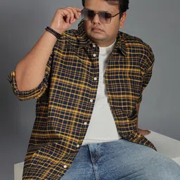 Freeform by High Star Classic Tartan Checked Cotton Casual Shirt-picture-55