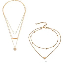 Jewels Galaxy Set Of 2 Gold-Plated Layered Chain-7