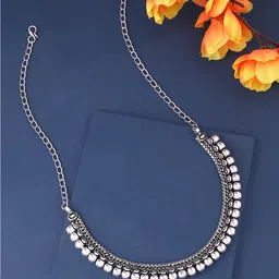 NVR Silver-Plated Oxidised Bohemian Ethnic Necklace-picture-34