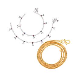 AanyaCentric Gold-Plated & Silver Plated Necklace & Anklets-image-39