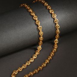 AanyaCentric Set Of 2 Silver-Plated Anklets With Gold-Plated Chain-image-63