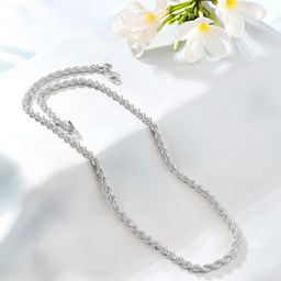 Zavya Men Sterling Silver Rhodium-Plated Chain-13