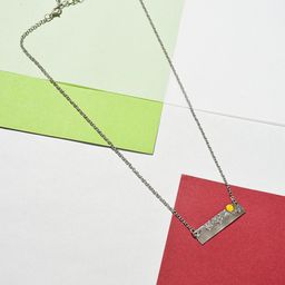SOHI Silver-Toned & Mustard Silver-Plated Chain-41