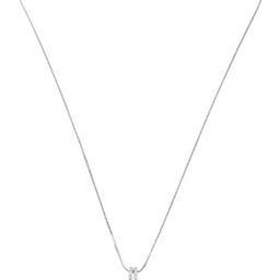 DEGHLAM Silver Plated American Diamond Studded Square Charm Pendant With Chain-image-60