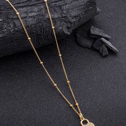 DressBerry Gold Toned Gold-Plated Chain With Pendant-image-38