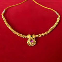 KARISHMA KREATIONS Gold Plated Stone Studded Necklace-39