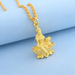 MEMOIR Gold Plated Lakshmi Charm Pendant With Chain-30