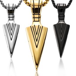 MEENAZ Set Of 3 Silver-Plated Arrow Shaped Oxidised Pendants with Chain-image-7