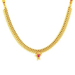 KARISHMA KREATIONS Gold-Plated Stone-Studded Necklace-image-88