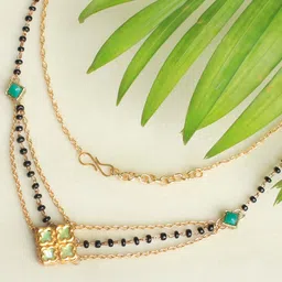 BeAbhika Gold-Plated Kundan Quad Mangalsutra-image-55