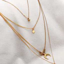 Shining Diva Fashion Gold-Plated Layered Necklace-image-9
