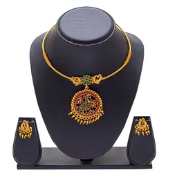 Shining Jewel - By Shivansh Gold Plated Traditional Jewellery Set-32