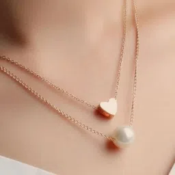 DEGHLAM Brass Set Of 2 Gold-Plated Pearl Chains-image-10