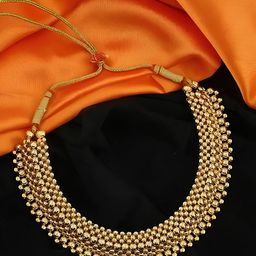 KARISHMA KREATIONS Gold-Plated Artificial Beads Necklace-image-32