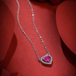 THE AAB STUDIO Silver-Plated American Diamond Necklace-image-59