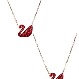 Vembley Gold-Plated & Red Swan Pendant Chain image 1