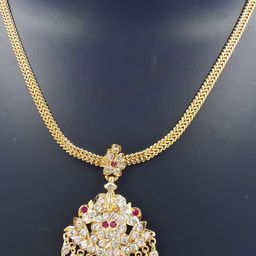 Anujeet Fashion Hub Gold-Plated AD Necklace image 2