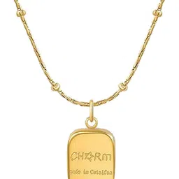 MYKI Gold-Plated Square Pendants with Chains image 5