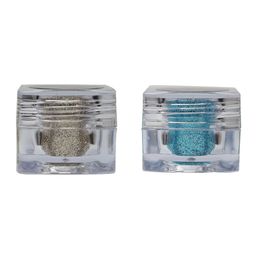 Veoni BELLE 2 Pcs Holographic HD Glitter Eyeshadow 5g Each-Champagne Gold & Turquoise Blue-41