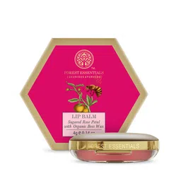 Forest Essentials Luscious Lip Balm Sugared Rose Petal For Dry & Chapped Lips - 4g-26