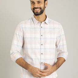 Indian Terrain Classic Slim Fit Tartan Checks Cotton Casual Shirt-picture-13