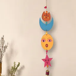AAKRITI ART CREATIONS Blue & Yellow Sunny Kitty Wind Chime-image-84