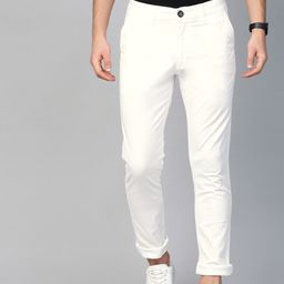 WROGN Men White Slim Fit Chinos-image-15
