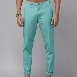 The Roadster Lifestyle Co Men Blue Slim Fit Chinos-picture-39