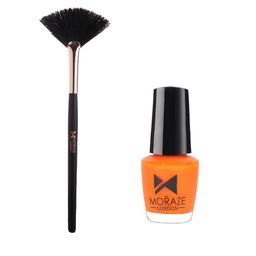 Moraze Set of Nail Paint 5 ml - Chitty Chitty with Fan Brush - Black-15
