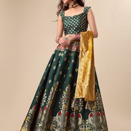 PURVAJA Ready to Wear Lehenga & Unstitched Blouse With Dupatta-picture-10