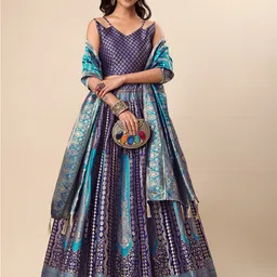 PURVAJA Ready to Wear Lehenga & Unstitched Blouse With Dupatta-picture-29