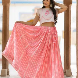 ASPORA Printed Semi-Stitched Lehenga & Unstitched Blouse-image-10